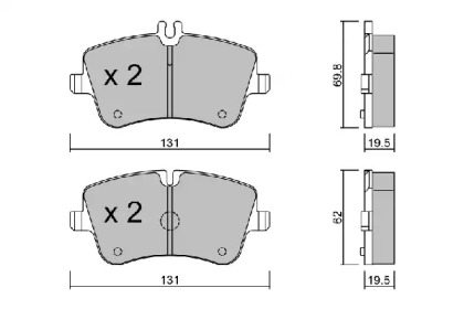 Комплект тормозных колодок AISIN BPMB-1007